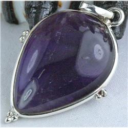 34ctw  Amethyst Sterling Pendant (JEW-1305)