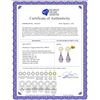 Image 2 : Genuine 6.6 ctw Pearl, Amethyst & Diamond Earrings 14KT Yellow Gold - REF-27K6V
