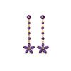 Image 1 : Genuine 4.8 ctw Amethyst Earrings 14KT Yellow Gold - REF-56R8P