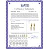 Image 2 : Genuine 4.4 ctw Pearl & Peridot Earrings 14KT Yellow Gold - REF-20N4R