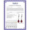 Image 2 : Genuine 18.6 ctw Ruby & White Topaz Earrings 14KT Rose Gold - REF-46V7W