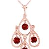 Image 1 : Genuine 1.20 ctw Garnet Necklace 14KT Rose Gold - REF-30Z7N