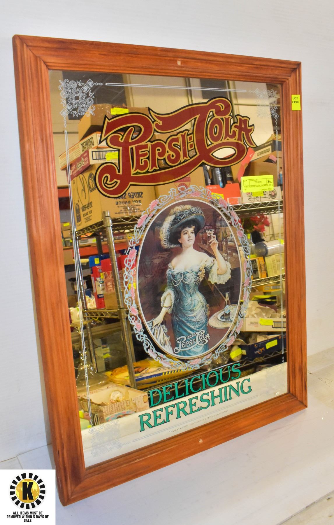 VINTAGE PEPSI-COLA MIRROR 24