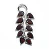 Image 1 : SV10-74 SILVER GARNET(2.7CT)RHODIUM PLATED PENDANT