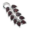 Image 2 : SV10-74 SILVER GARNET(2.7CT)RHODIUM PLATED PENDANT