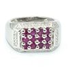 Image 1 : SV10-97 SILVER RUBY RHODIUM PLATED RING