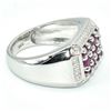 Image 2 : SV10-97 SILVER RUBY RHODIUM PLATED RING