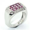 Image 3 : SV10-97 SILVER RUBY RHODIUM PLATED RING