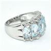 Image 2 : SV10-67 SILVER BLUE TOPAZ CZ (4.5CT) RHODIUM