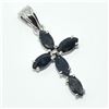 Image 2 : SV10-88 SILVER BLUE SAPPHIRE (4.45CT) RHODIUM