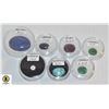 Image 1 : 7 GENUINE RUBY, EMERALD, SAPPHIRE, TURQUOISE GEMS