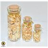 Image 1 : x3 BOTTLES FILLED WITH GOLD FOIL FLAKES