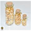 Image 1 : x3 BOTTLES FILLED WITH GOLD FOIL FLAKES