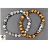 Image 1 : #82-NATURAL BLACK SILK STONE TIGER EYE BRACELET