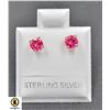 Image 1 : #357-NATURAL PINK TOPAZ 4 MM STUD EARRINGS