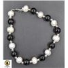 Image 1 : #149-NATURAL FRESH WATER PEARL+BLACK AGATE