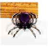 Image 1 : 17)  ANTIQUE SILVER TONE SPIDER BROOCH/PENDANT