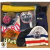 Image 1 : BOX WITH EDMONTON ESKIMOS THROW, OILER'S