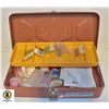 Image 1 : METAL TACKLE BOX FULL OF CRAFT SUPPLIES