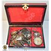 Image 1 : JEWELRY BOX WITH SOME SILVER CONTENTS