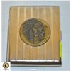 Image 1 : SILVER AND BRASS CIGARETTE CASE