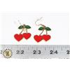 Image 1 : NEW CHERRY HEART DROP EARRINGS