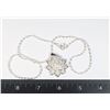 Image 1 : NEW SILVER TONE FLOWER CHARM NECKLACE