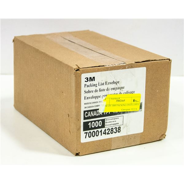 CASE OF 1000 PACKING ENVELOPES