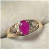 Image 1 : BZ1350-50 10K YELLOW GOLD RUBY RING SIZE 4.5
