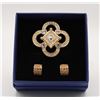 Image 1 : SWAROVSKI CRYSTAL BROOCH & EARRINGS IN SWAROVSKI