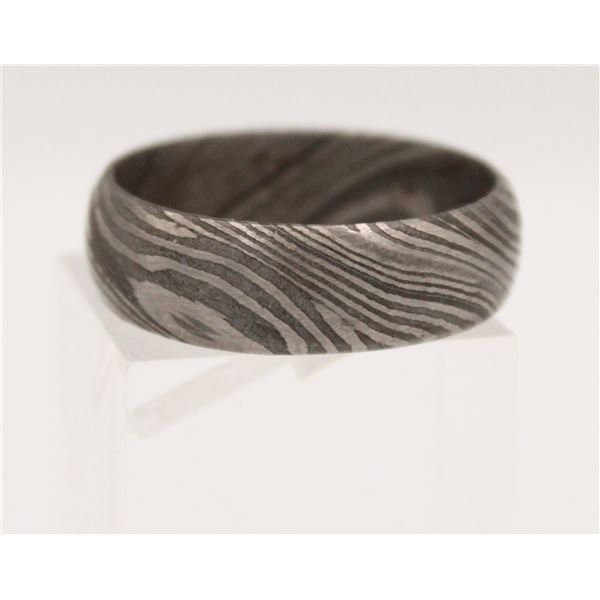 NEW ETCHED STEEL RING SIZE 14