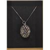 Image 1 : .925 STERLING SILVER LOCKET WITH ACCENT STONES