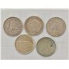 Image 1 : LOT OF 5 CANADA SILVER DIMES