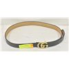 Image 1 : UNAUTHENTICATED GUCCI BLACK LEATHER BELT 32-36"