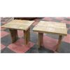 Image 1 : SET OF 2 RECLAIMED WOOD - SOLID WOOD SIDE