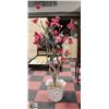 Image 1 : SILK ARTIFICIAL FLOWERING TREE- 5'