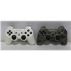 Image 1 : 2 PS3 CONTROLLERS BLUE WHITE/CAMO