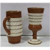 Image 1 : ITALIAN ART POTTERY - VASE AND PITCHER