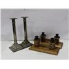 Image 1 : HANDCRAFTED WOODEN CANDLESTICKS (R. COLE 2006)
