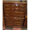 Image 1 : PINE 9 DRAWER HIGHBOY- 58" X 39" X 19"-