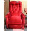 Image 1 : VINTAGE RECLINER ROCKER- RED VELVET