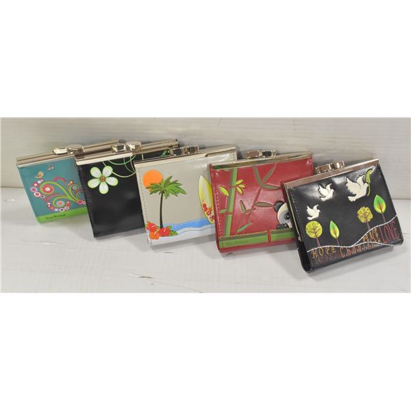 5 NEW SHAGWEAR COIN PURSES