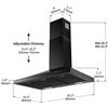 Image 5 : BRAND NEW SNDOAS 36" BLACK RANGE HOOD
