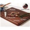 Image 2 : XXL LARGE WALNUT WOOD CUTTING BOARD 24 X 18