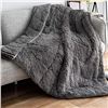 Image 1 : NEW SHERPA WEIGHTED BLANKET 20LBS 60 X 80 GRAY