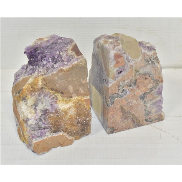 AMETHYST SET OF BOOKENDS