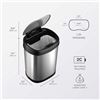 Image 1 : NEW NINESTARS 8L MOTION SENSOR TRASH CAN - FINGER