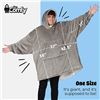 Image 2 : "THE COMFY" GRAY OVERSIZED SWEATER / HOODIE