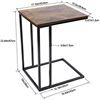 Image 1 : NEW FAUX MARBLE TOP END TABLE IN A RUSTIC DARK