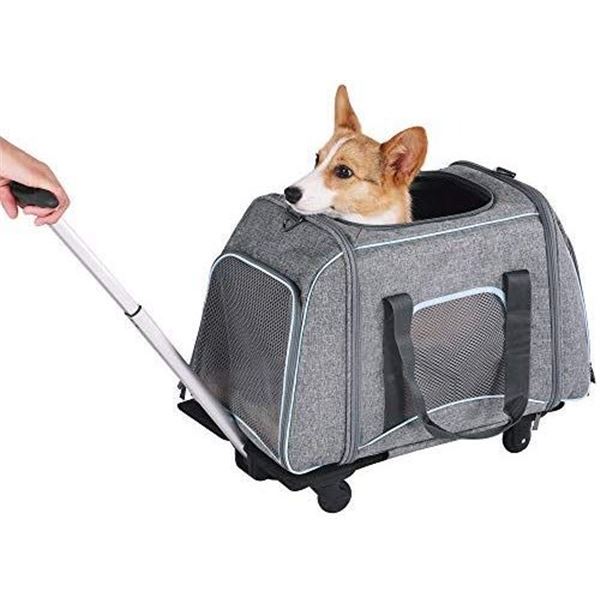 Pet Cat/Dog Reis Carrier Backpack, Pet Carrier Backpacks Ademende Pet Trolley Bag Oxford Cloth Crate Cat/Dog Backpack draagbare opvouwbare huisdier trolley case met wielen (Color : Pink Pet Cat/Dog Reis Carrier Backpack, Pet Carrier Backpacks Ademende Pet Trolley Bag Oxford Cloth Crate Cat/Dog Backpack draagbare opvouwbare huisdier trolley case met wielen (Color : Pink